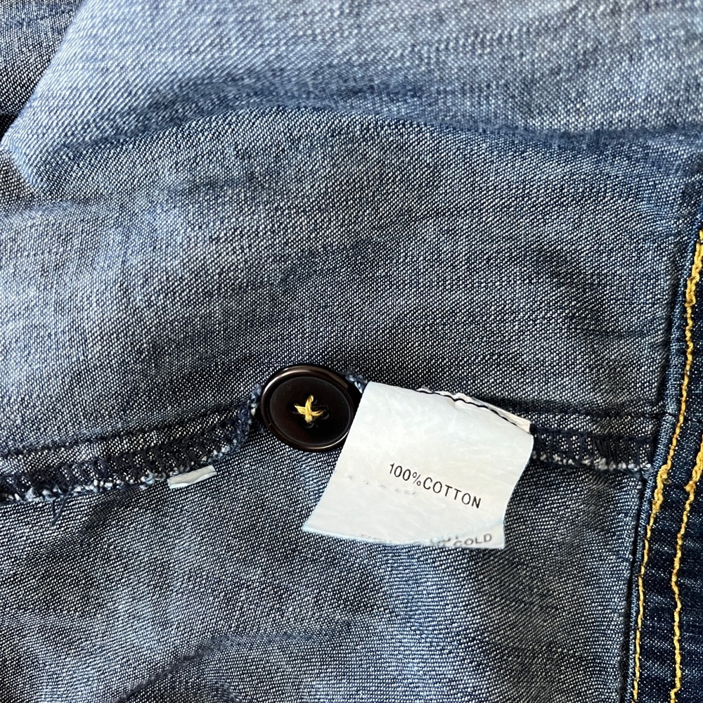 eShakti Dark Blue Denim Overall Dress - Picture 9 of 10